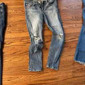 rag & bone Distressed Light Blue Skinny Jeans